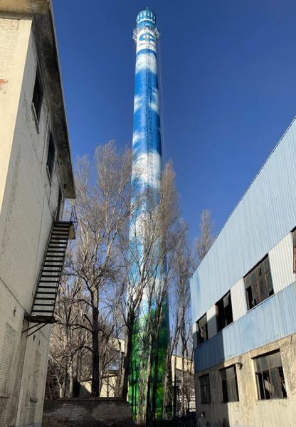 烟囱刷航标、烟囱刷涂料